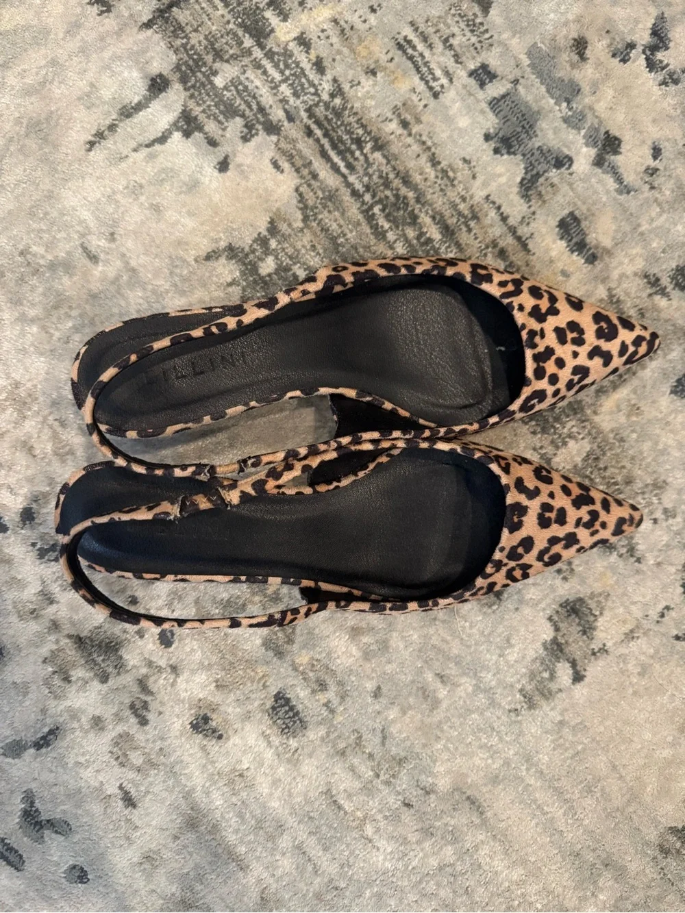 Bellini Felina Leopard Suede Pointed-Toe Kitten Heel Pumps